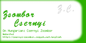 zsombor csernyi business card